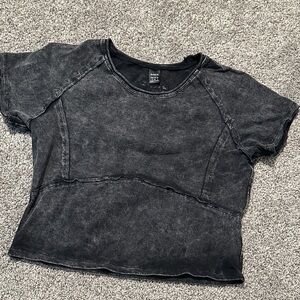 SHEIN Black Washed Crop Top